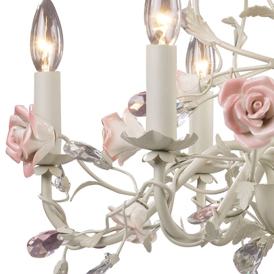 product image for Heritage 6-Light Chandelier in Cream with Porcelain Roses and Crystal by BD Fine Lighting 41