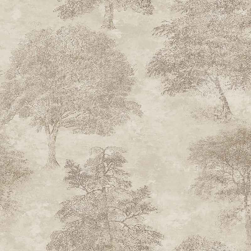 media image for Tree Motif Textured Wallpaper in Light Brown 236