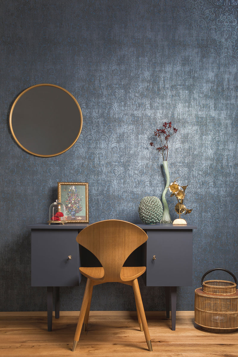 media image for Aphrodite Midnight Blue Wallpaper from the Adonea Collection by Galerie Wallcoverings 264