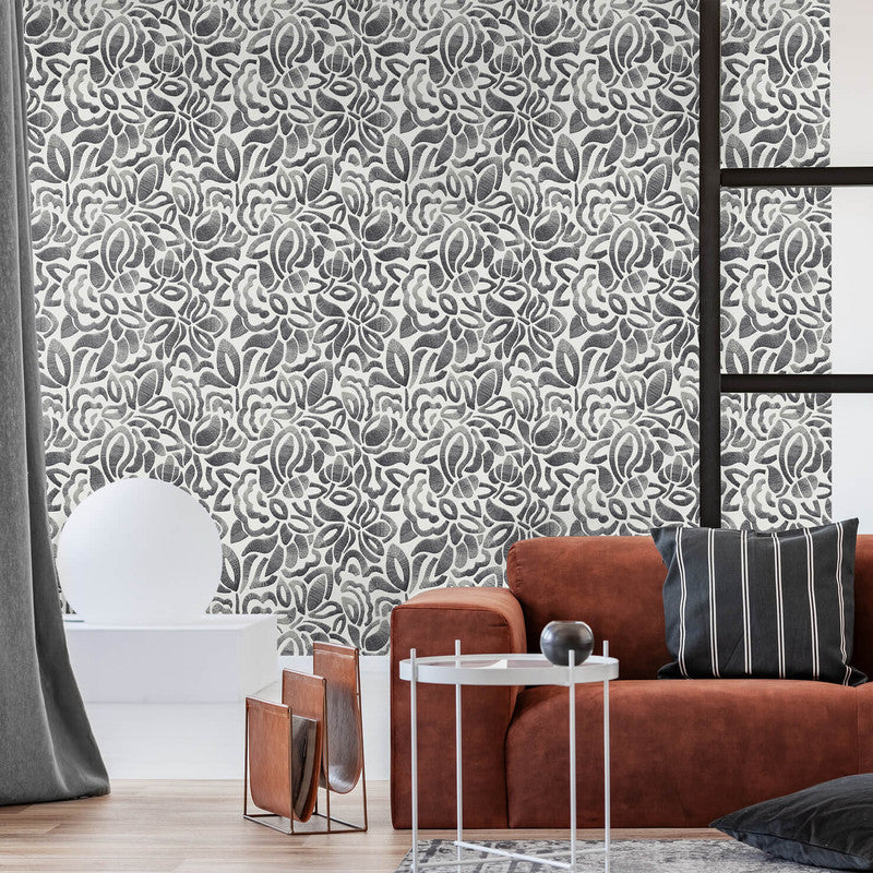 media image for Lana Brussels Lace Wallpaper in Black Cumin 266