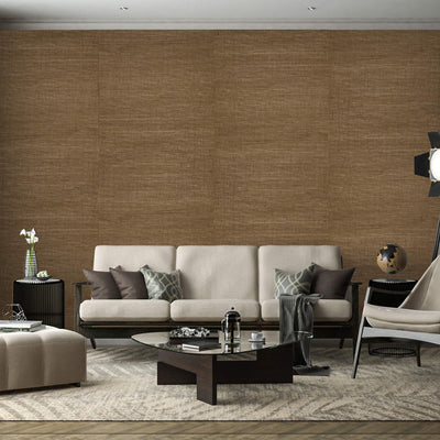 product image for Grasscloth Fine Woven Wallpaper in Gold/Black 18