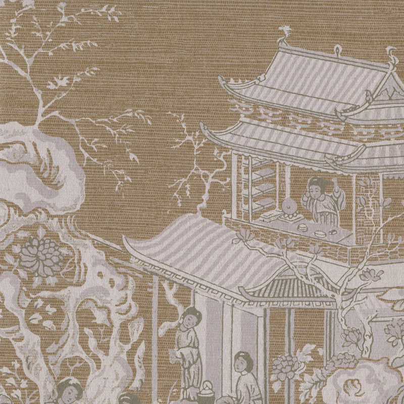 media image for Toile Pastoral Wallpaper in Beige/Taupe 270