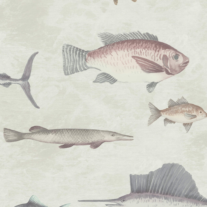 media image for Aquatic Watercolor Wallpaper in Silver/Taupe 241