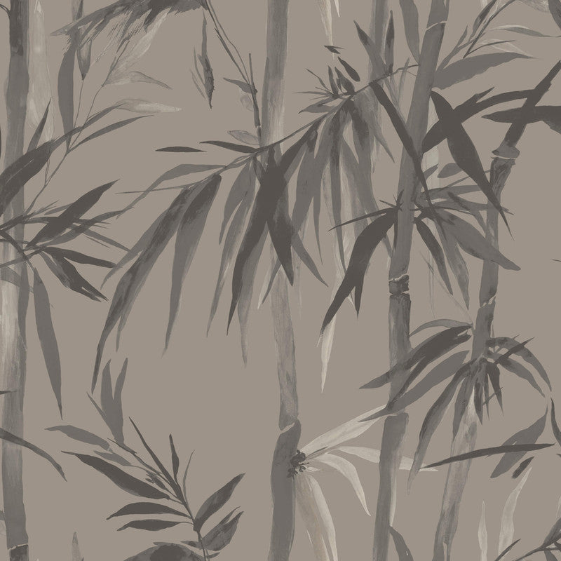 media image for Foliage Silhouette Wallpaper in Taupe/Charcoal 227