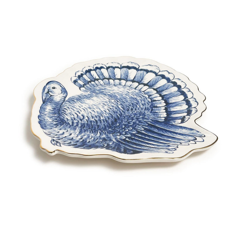 media image for Blue and White Turkey Plate 27