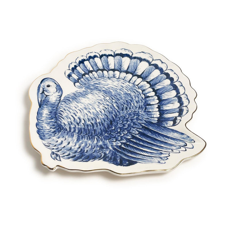 media image for Blue and White Turkey Plate 222