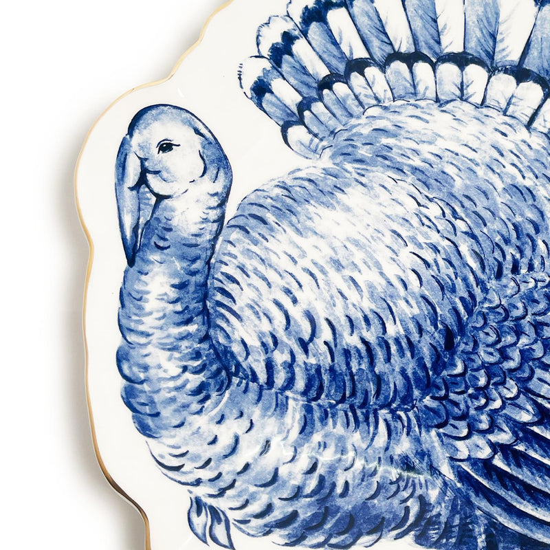 media image for Blue and White Turkey Plate 213