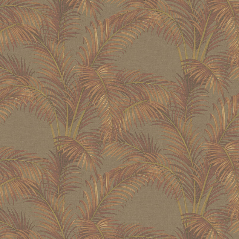 media image for Elegant Foliage Wallpaper in Orange/Red 224