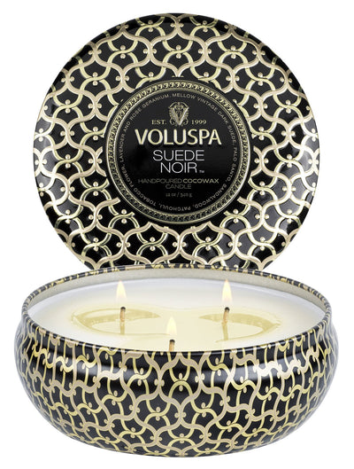 product image for Suede Noir 3 Wick Tin Candle 37