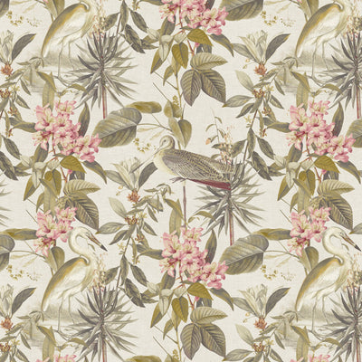 product image of Tropical Birds & Paradise Wallpaper in Golden Brown/Pink 546