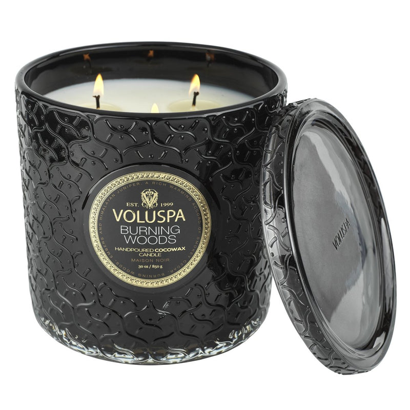 media image for burning woods 30oz luxe candle 3 226