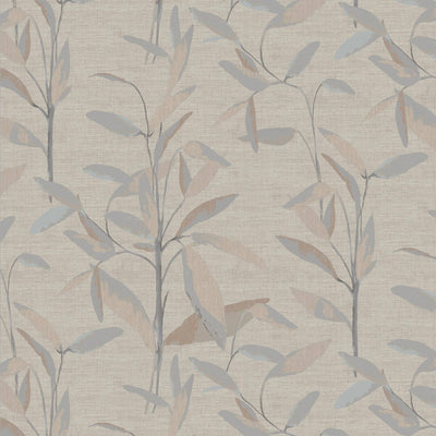 product image of Foliage Minimalist Wallpaper in Greige/Blush 535