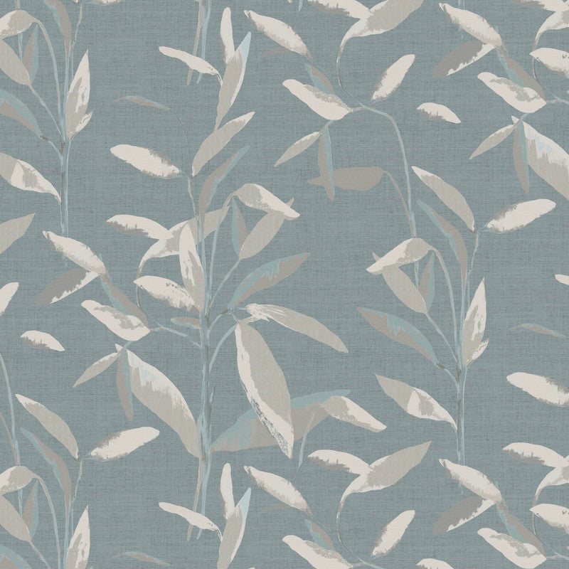 media image for Foliage Minimalist Wallpaper in Grey/Blue 267