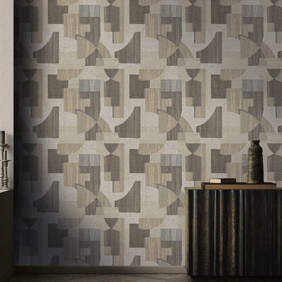 product image for Geo Art Deco Wallpaper in Chocolate/Caramel 22