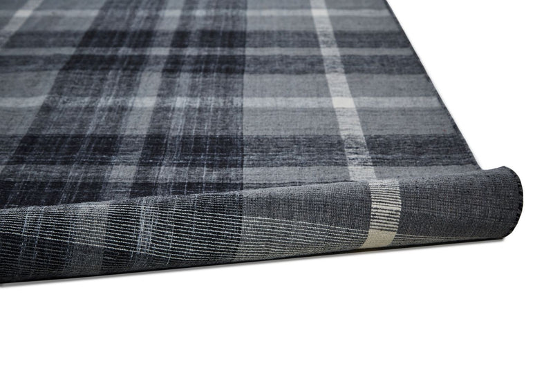 media image for Jens Hand Woven Gray and Black Rug by BD Fine Roll Image 1 224