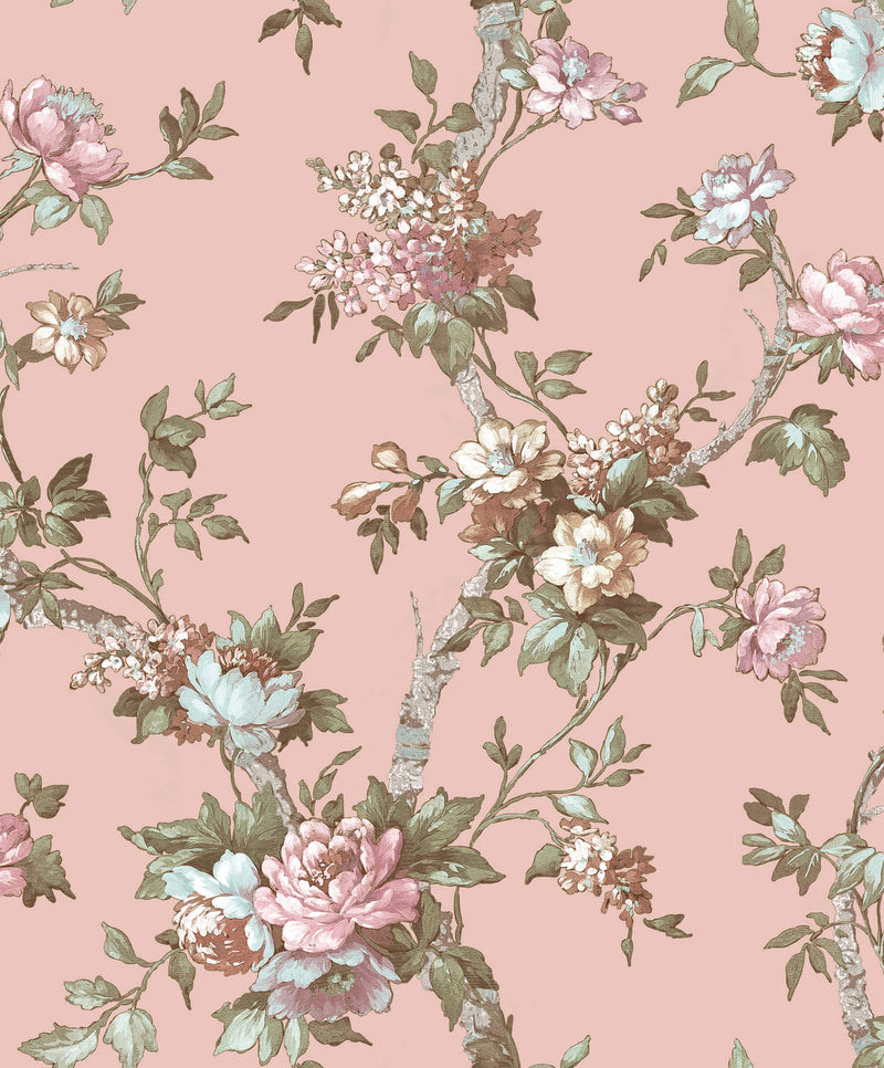 media image for Ramo Edra Pink Wallpaper from Cottage Chic Collection by Galerie Wallcoverings 245