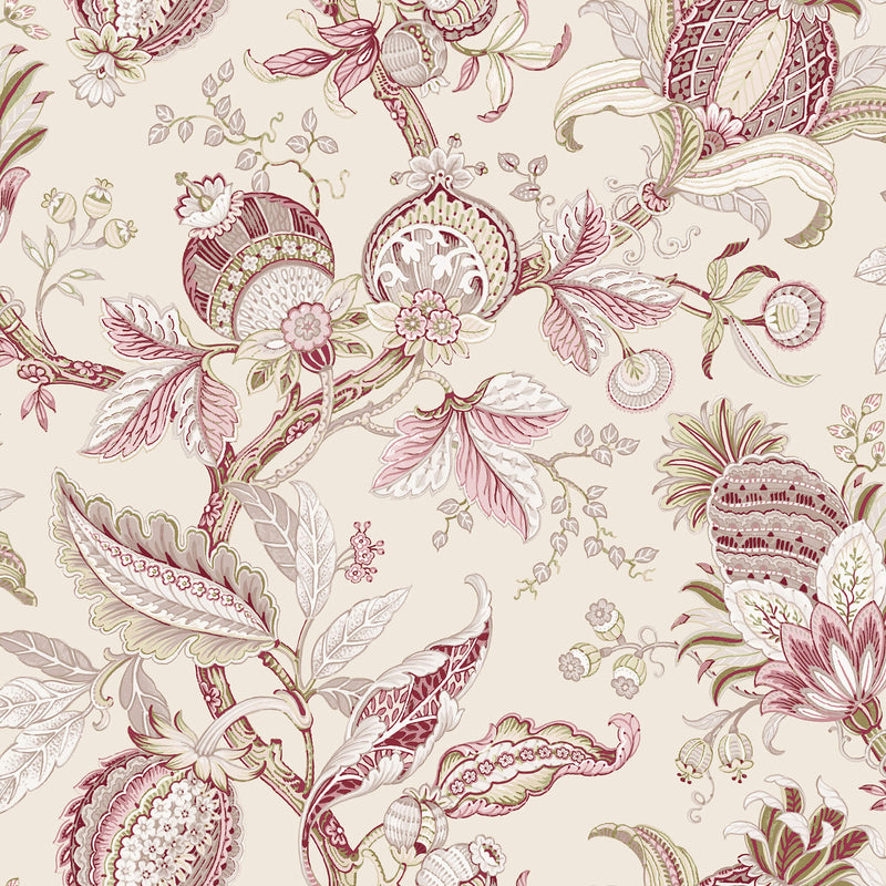 media image for Jacobino Edra Red Wallpaper from Cottage Chic Collection by Galerie Wallcoverings 217