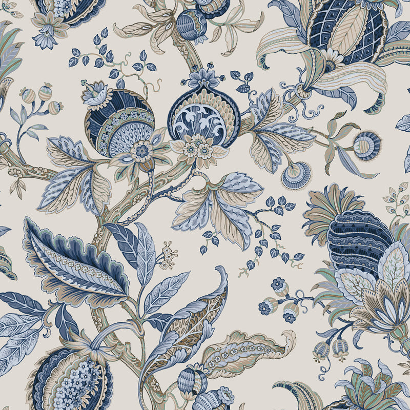 media image for Jacobino Edra Blue Wallpaper from Cottage Chic Collection by Galerie Wallcoverings 216