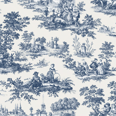 product image for Paesaggio Barocco Blue Wallpaper from Cottage Chic Collection by Galerie Wallcoverings 86