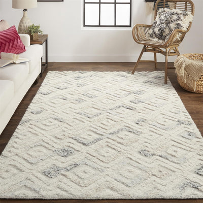 product image for Elika Hand Tufted Ivory and Blue Rug by BD Fine Roomscene Image 1 45
