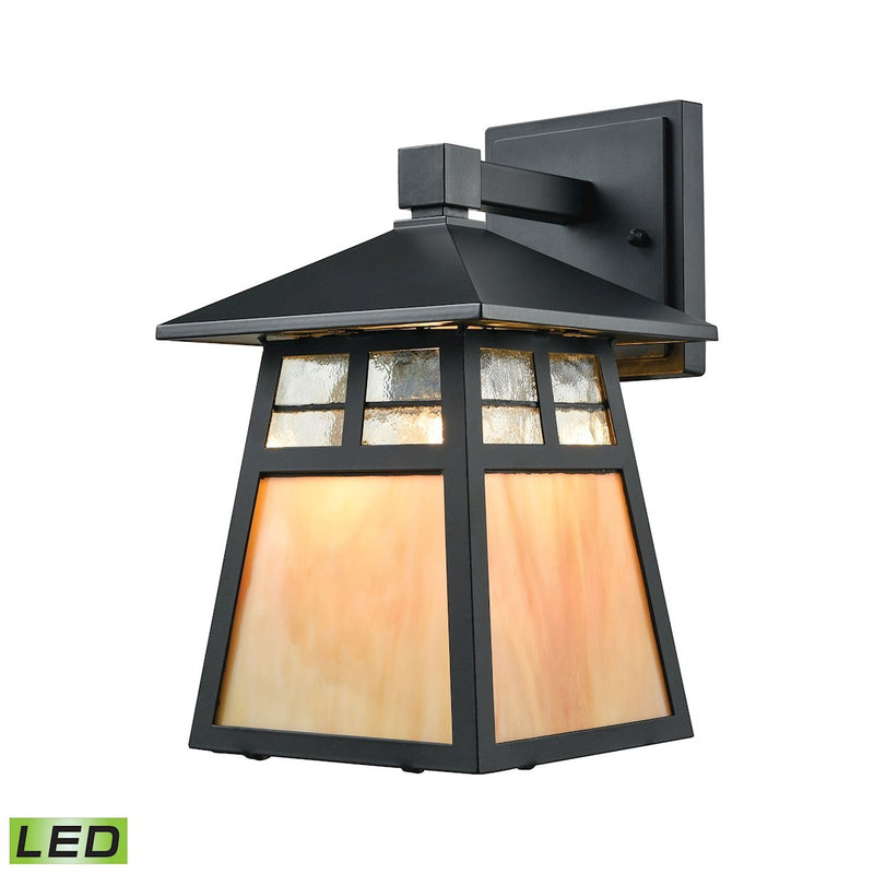media image for Cottage 1-Light Outdoor Wall Lamp in Matte Black - Includes LED Bulb by BD Fine Lighting 224