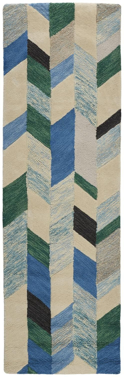 product image for Elison Hand Tufted Green and Blue Rug by BD Fine Flatshot Image 1 43