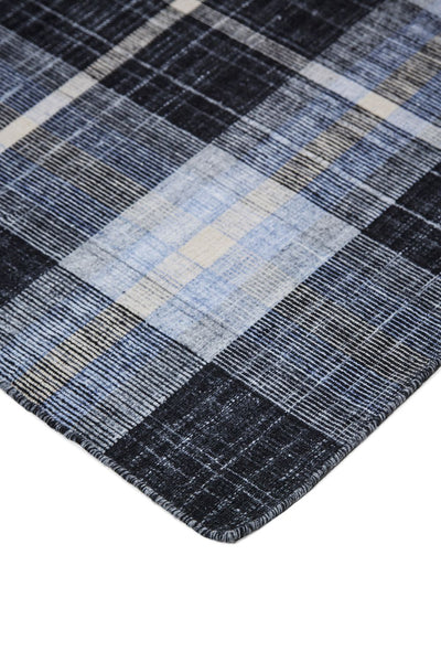 product image for Jens Hand Woven Black and Blue Rug by BD Fine Corner Image 1 5