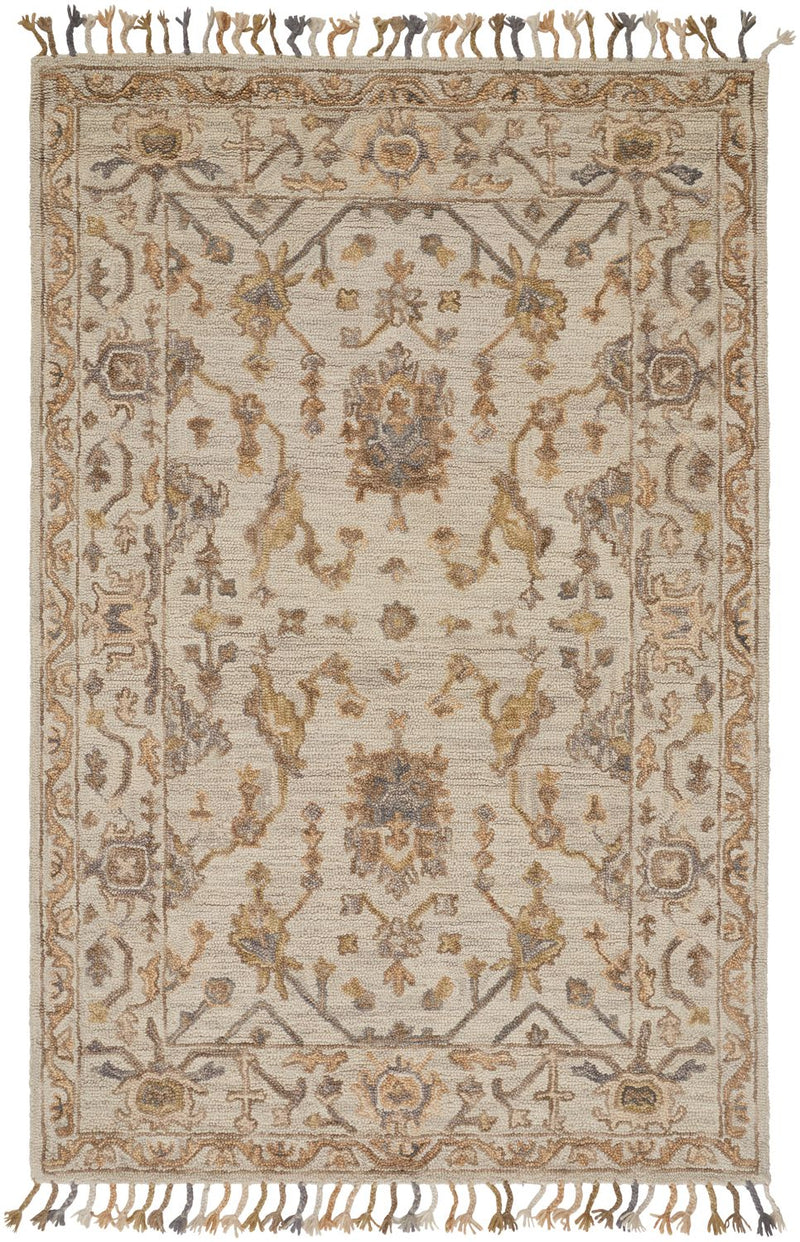 media image for Mansfield Ivory and Gold Rug by BD Fine Flatshot Image 1 212