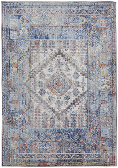 product image for Matana Blue and Gray Rug by BD Fine Flatshot Image 1 48