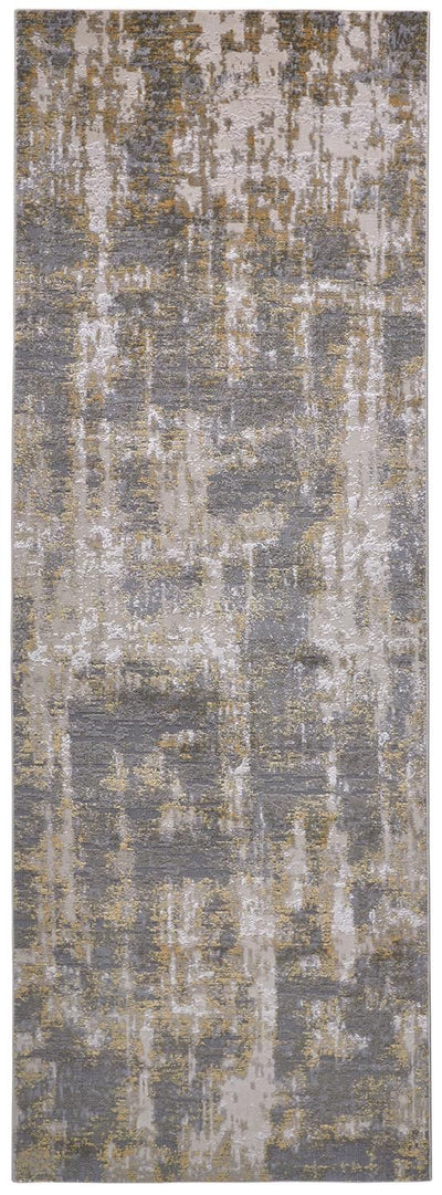 product image for Vanhorn Gray and Gold Rug by BD Fine Flatshot Image 1 15