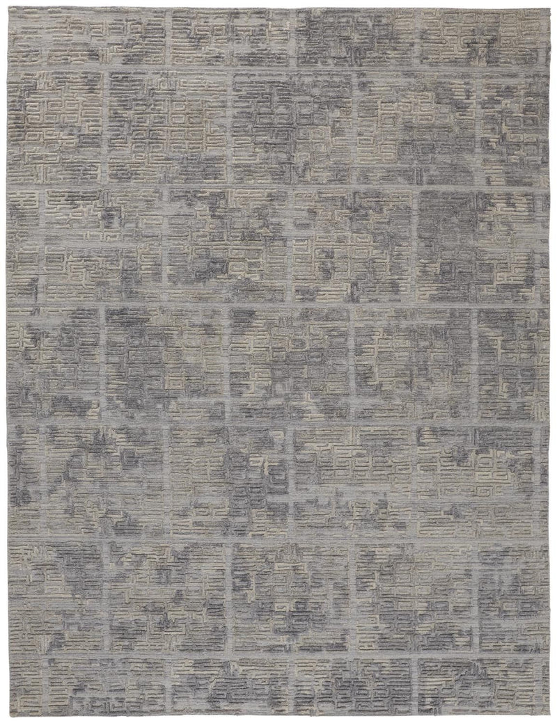 media image for Huntley Hand Woven Gray and Ivory Rug by BD Fine Flatshot Image 1 271