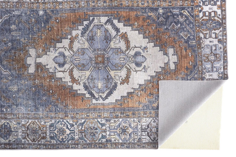 media image for Prescott Blue and Brown Rug by BD Fine Fold Image 1 238