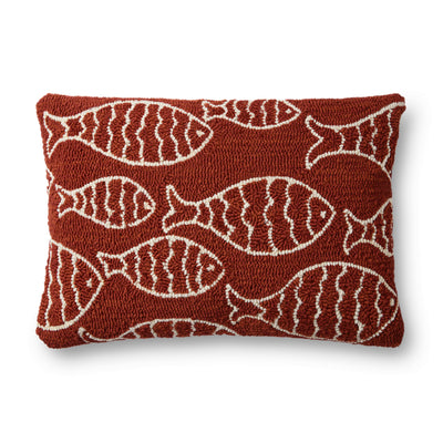 product image for Hooked Red Pillow Flatshot Image 1 54