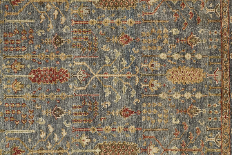 media image for Irie Hand Knotted Gray and Gold Rug by BD Fine Texture Image 1 252