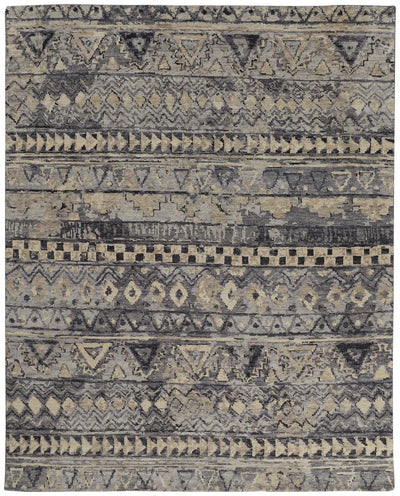 product image for Scottsdale Hand Knotted Gray and Blue Rug by BD Fine Flatshot Image 1 97