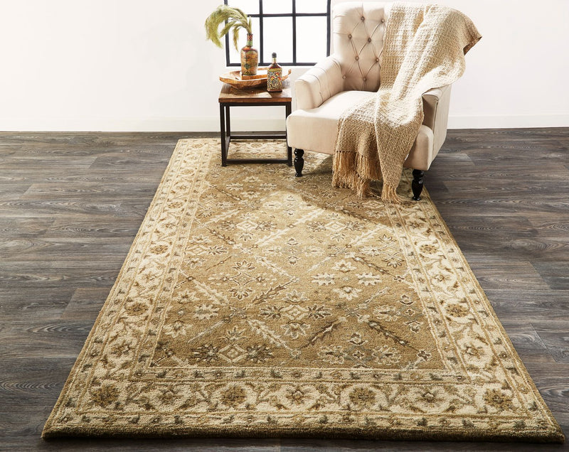 media image for Botticino Hand Tufted Green and Beige Rug by BD Fine Roomscene Image 1 265