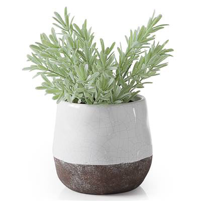 media image for corsica ceramic crackle 2 tone 4 round pot in white design by torre tagus 2 213