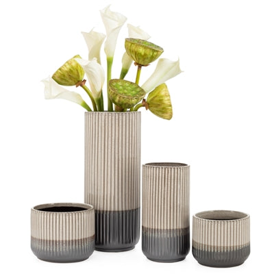 product image for palma layered glaze ceramic 9 vase in creme design by torre tagus 3 58