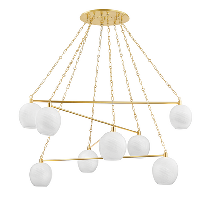 product image of asbury park 8 light chandelier by hudson valley lighting 9155 agb 1 512