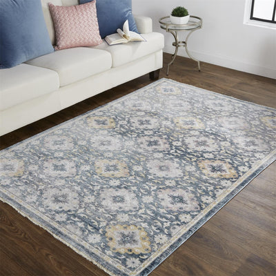 product image for Dunlap Blue and Gold Rug by BD Fine Roomscene Image 1 98