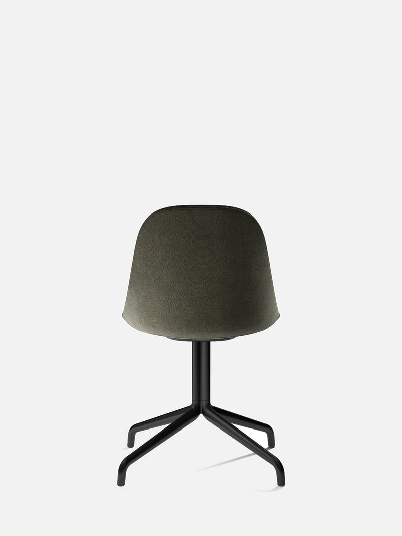 media image for harbour upholstered swivel base chair w steel black legs in various colors design by menu 11 240
