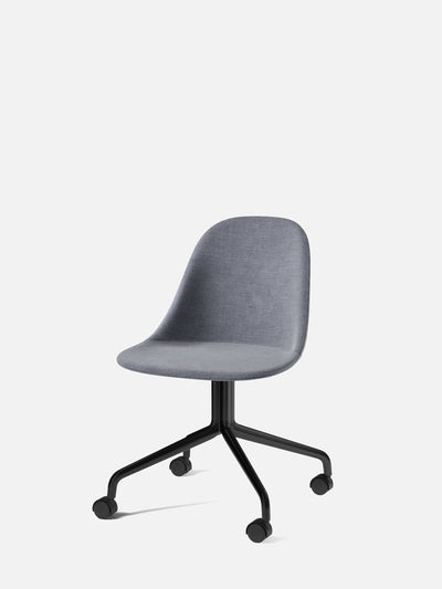 product image for harbour upholstered swivel base chair w steel black legs casters in various colors design by menu 6 86
