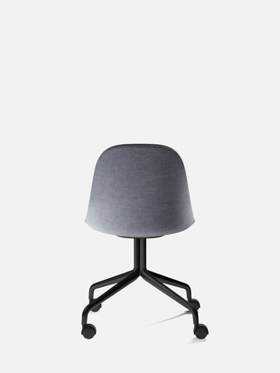 product image for harbour upholstered swivel base chair w steel black legs casters in various colors design by menu 7 12