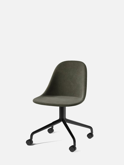 product image for harbour upholstered swivel base chair w steel black legs casters in various colors design by menu 9 1