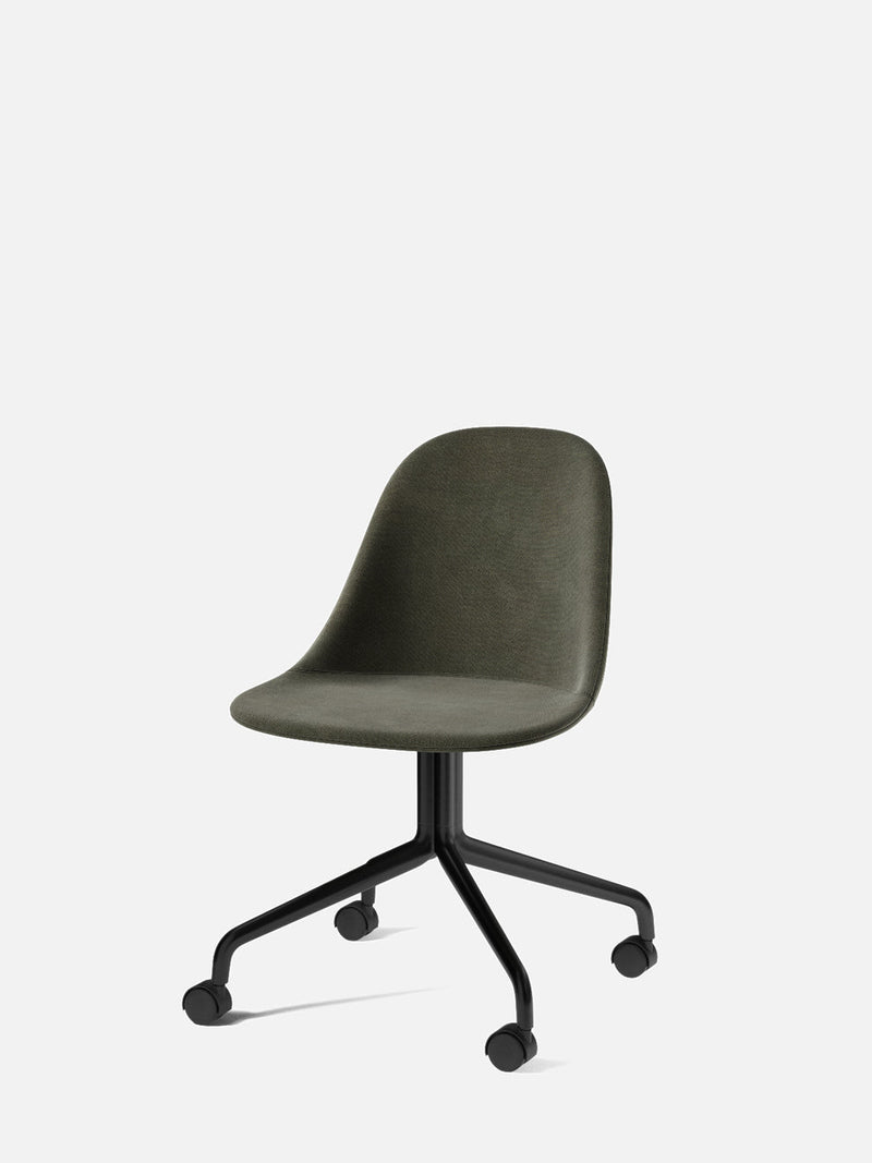 media image for harbour upholstered swivel base chair w steel black legs casters in various colors design by menu 9 273