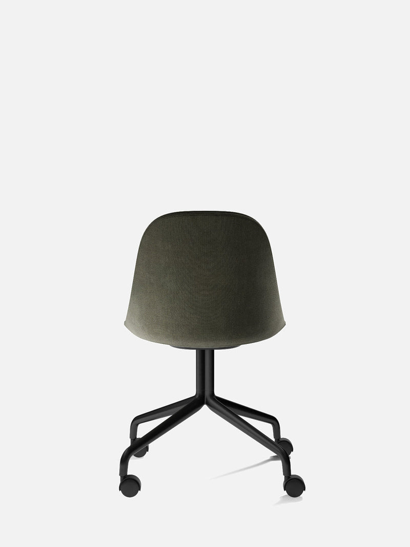 media image for harbour upholstered swivel base chair w steel black legs casters in various colors design by menu 10 253