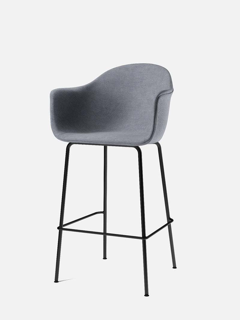 media image for harbour upholstered bar height arm chair w steel black legs in various colors design by menu 7 236