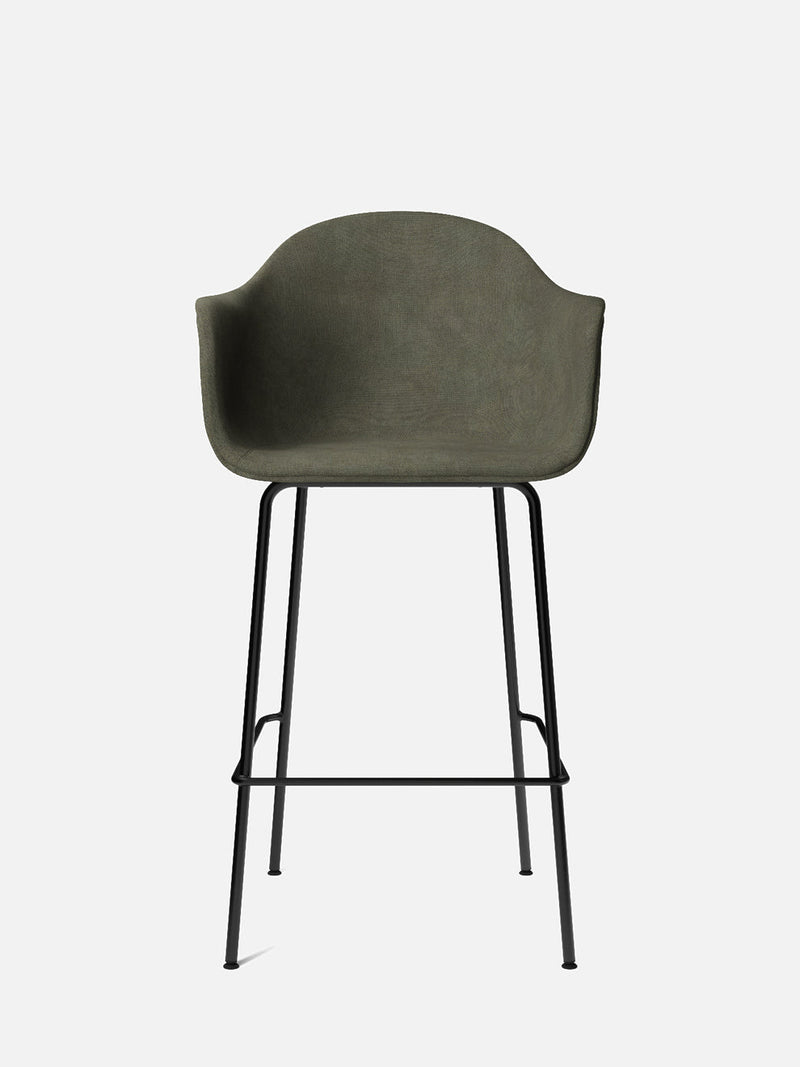 media image for harbour upholstered bar height arm chair w steel black legs in various colors design by menu 9 224