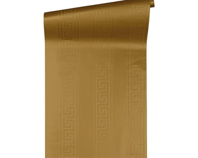 product image for Geometric Stripes Textured Wallpaper in Gold from the Versace V Collection 47