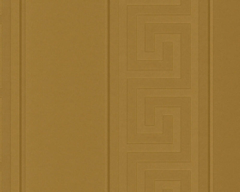media image for Geometric Stripes Textured Wallpaper in Gold from the Versace V Collection 237